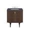 James Martin Vanities Amberly 30in Single Vanity, Mid-Century Walnut w/ 3 CM Charcoal Soapstone Top 670-V30-WLT-3CSP - alternate 1